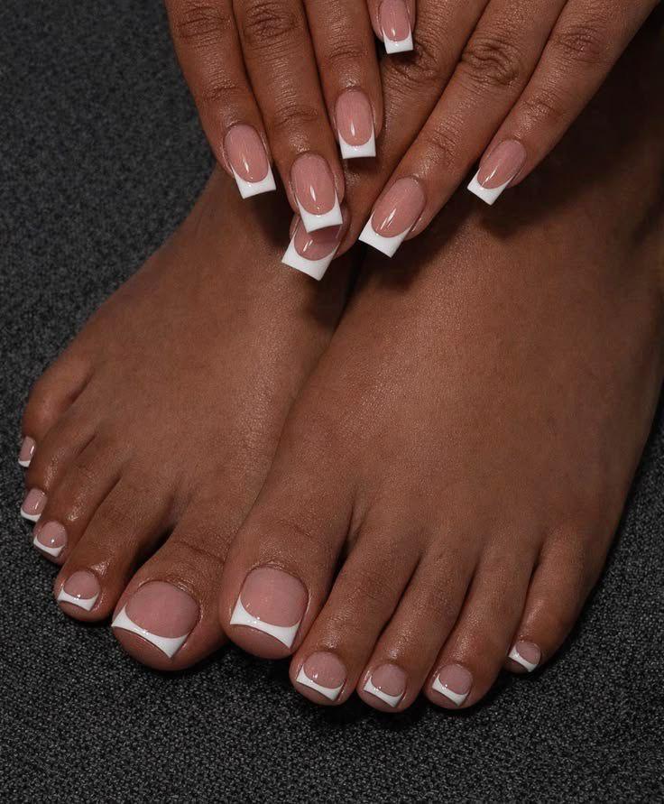 White French manicure and pedicure set