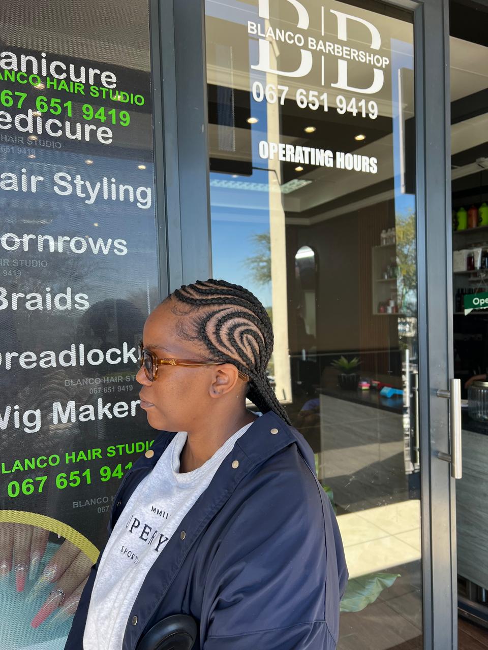 Spiral cornrow design